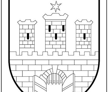 Castle Coat of Arms Coloring Page