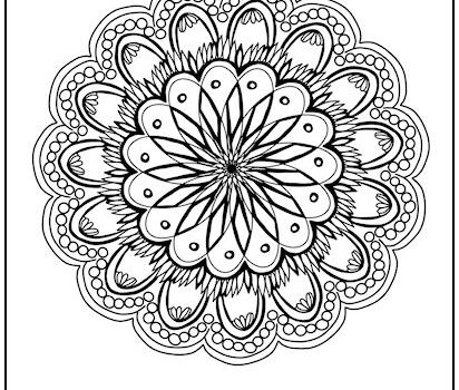 Chrysanthemum Mandala Coloring Page Chrysanthemum Mandala Coloring Page