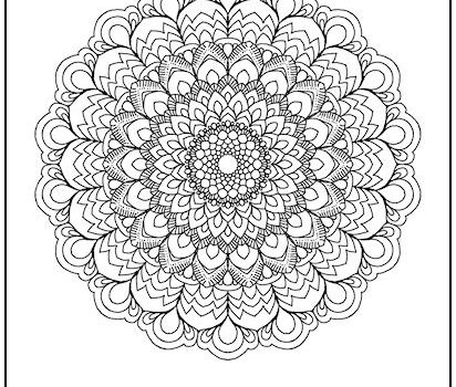 Fancy Flower Mandala Coloring Page Fancy Flower Mandala Coloring Page