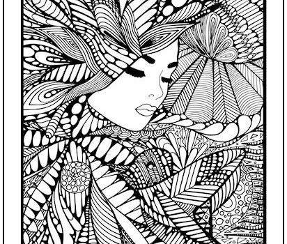 Feathered Woman Coloring Page