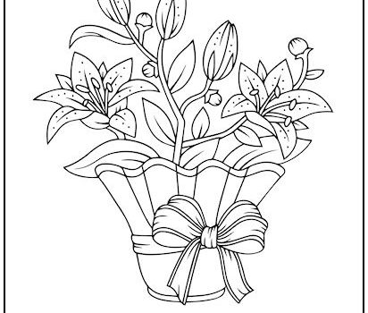 Lily Plant Coloring Page