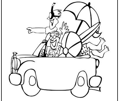 Road Trip Coloring Page