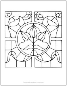 Stained Glass Coloring Page | Print it Free