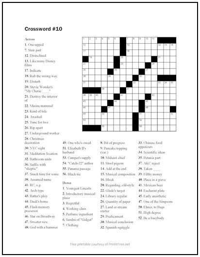 Crossword Puzzle #10