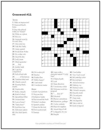Crossword Puzzle #11