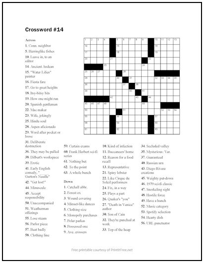 Crossword Puzzle #14