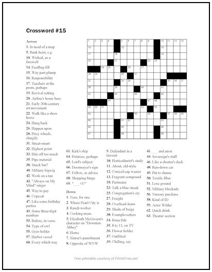 Crossword Puzzle #15