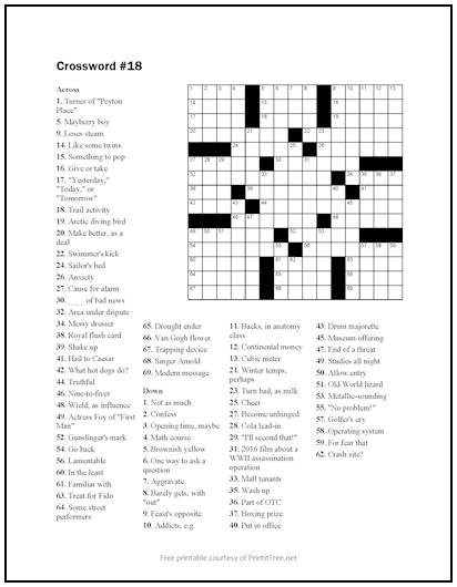 Crossword Puzzle #18