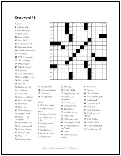 Crossword Puzzle #3