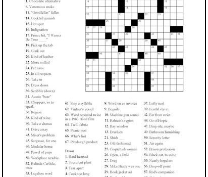 Crossword Puzzle #4 Crossword Puzzle #4