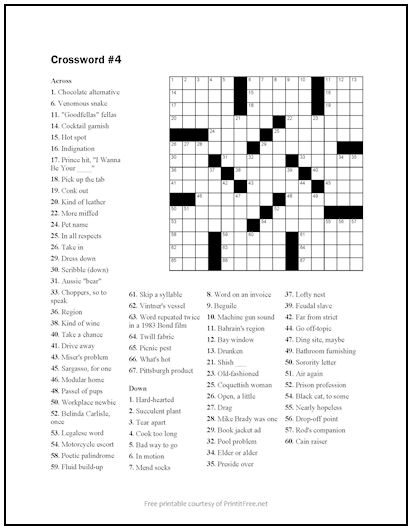 Crossword Puzzle #4
