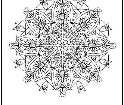 Floral Abstract Mandala Coloring Page Floral Abstract Mandala Coloring Page