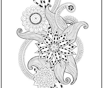 Floral Corsage Coloring Page