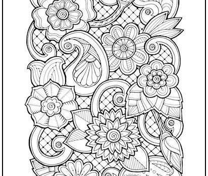 Floral Paisley Coloring Page