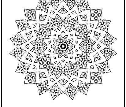 Flower Chain Mandala Coloring Page