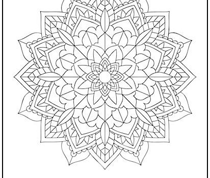 Flower Mandala Coloring Page Flower Mandala Coloring Page