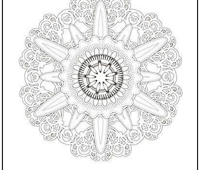 Fretwork Mandala Coloring Page