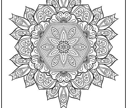 Hexagon Mandala Coloring Page Hexagon Mandala Coloring Page