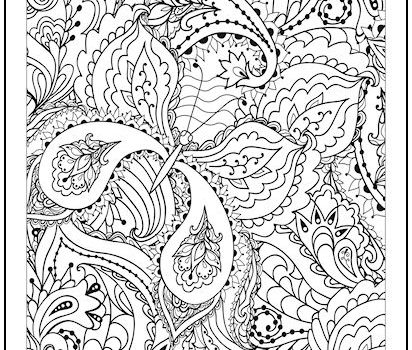Paisley Butterfly Coloring Page