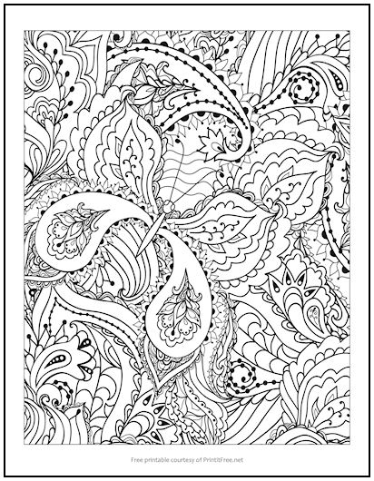 Paisley Butterfly Coloring Page