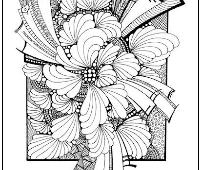 Scarves & Seashells Coloring Page
