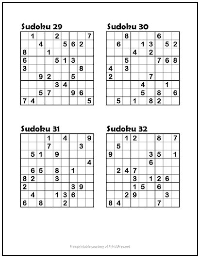 Free online Sudoku. Print Sudoku #638.