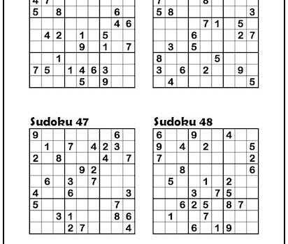 Free Sudoku Puzzle  Sudoku puzzles, Sudoku, Sudoku printable