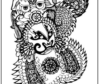 Tribal Owl Coloring Page