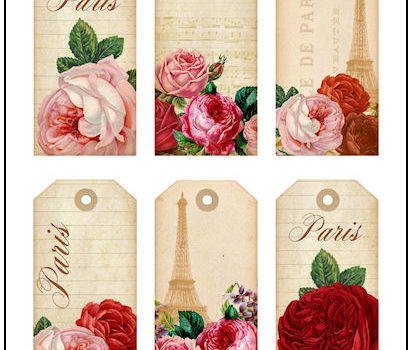 Flowers in Paris Gift Tags Flowers in Paris Gift Tags