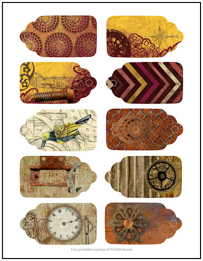 Steampunk Gift Tags