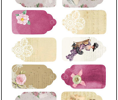 Victorian Pinks Gift Tags Victorian Pinks Gift Tags