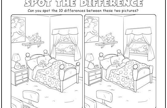 Kids Bedroom Spot the Difference Picture Puzzle
