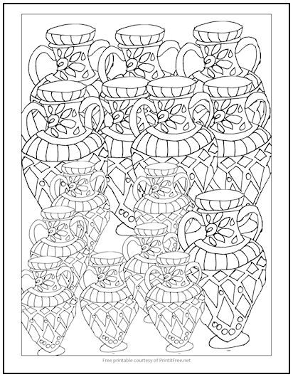 Pottery Parade Coloring Page
