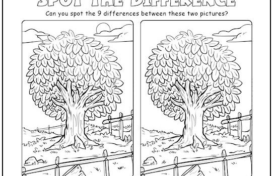 Shade Tree Spot the Difference Picture Puzzle