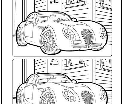 Sports Car Spot the Difference Picture Puzzle