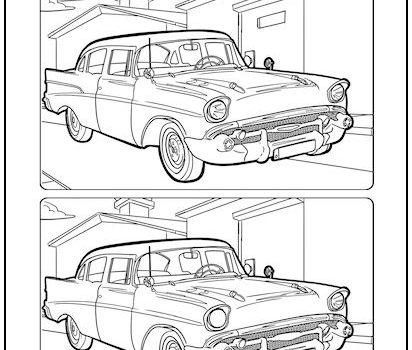 Vintage Automobile Spot the Difference Picture Puzzle Vintage Automobile Spot the Difference Picture Puzzle