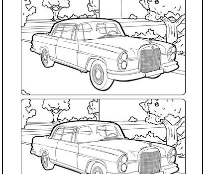 Vintage Country Car Spot the Difference Picture Puzzle