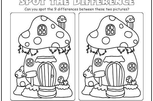 Gnome Home Spot the Difference Picture Puzzle Gnome Home Spot the Difference Picture Puzzle