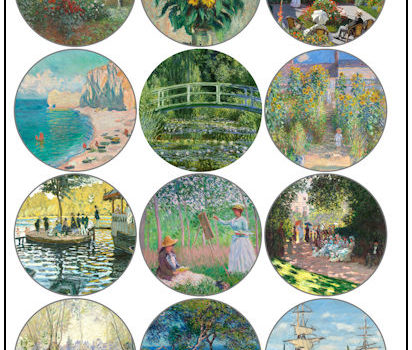 Claude Monet 2-1/4″ Fridge Magnet Designs