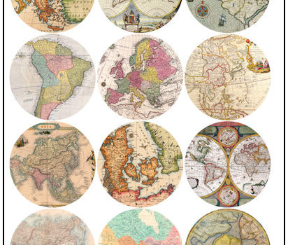 Old Maps 2-1/4″ Fridge Magnet Designs Old Maps 2-1/4" Fridge Magnet Designs