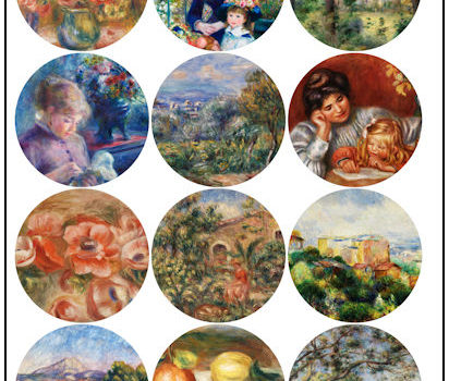 Renoir 2-1/4″ Fridge Magnet Designs Renoir 2-1/4" Fridge Magnet Designs
