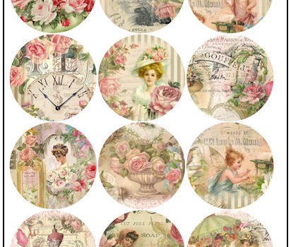Victorian Collage 2-1/4″ Fridge Magnet Designs