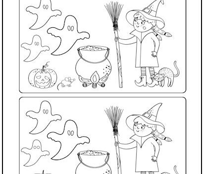 Witch’s Cauldron Spot the Difference Picture Puzzle