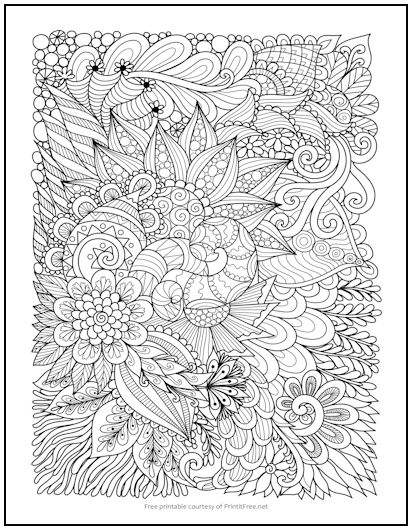 Underwater Floral Coloring Page