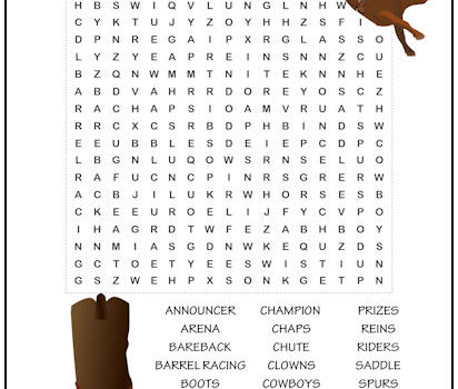 At The Rodeo Word Search Puzzle