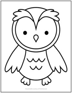 Baby Owl Coloring Page | Print it Free