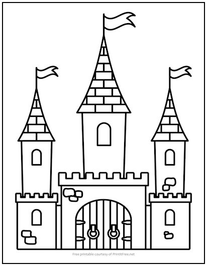 Stately Castle Coloring Page