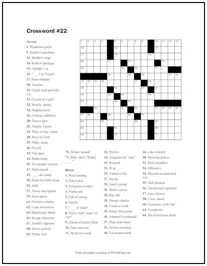 Crossword Puzzle #22