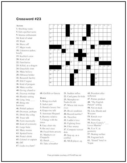 Crossword Puzzle #23