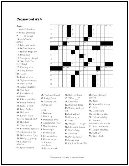 Crossword Puzzle #24
